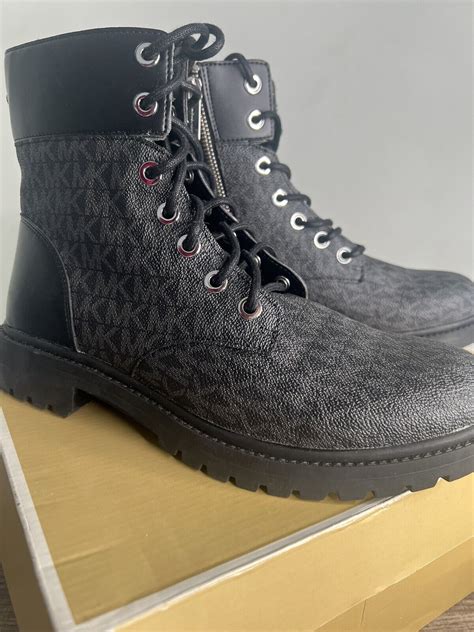 michael kors combat boots black|michael kors alistair bootie.